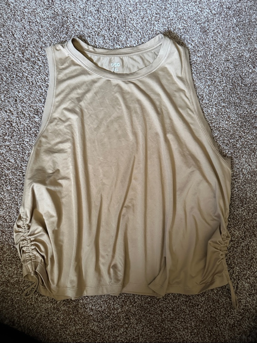DSG Women's Sleeveless Side-Ruched Tank Top 2XL